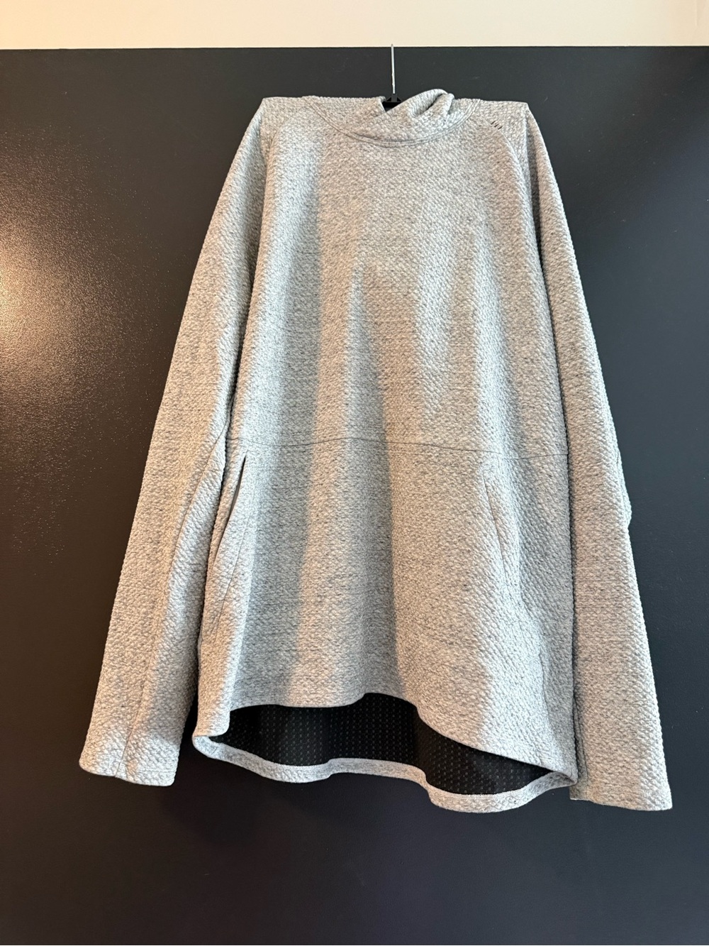 lululemon athletica Light Gray Textured Cowl Pullover